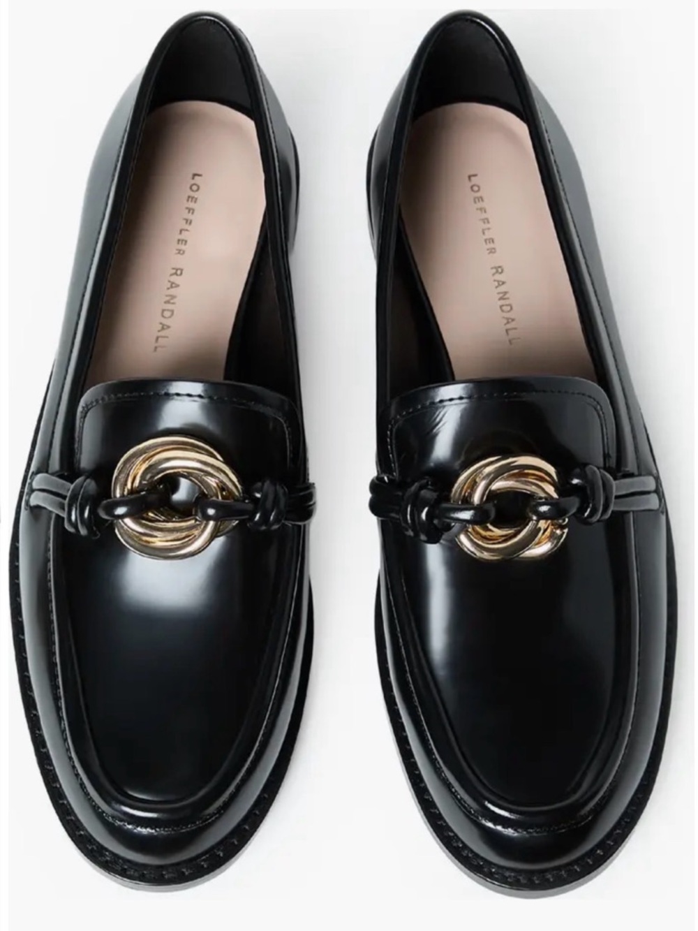 Loeffler Randall ROMA BLACK LEATHER LOAFER SHOE US 7 $425